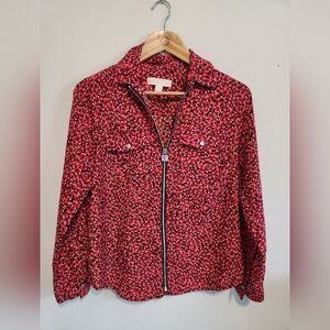 Michael Kors Red and Pink Blouse